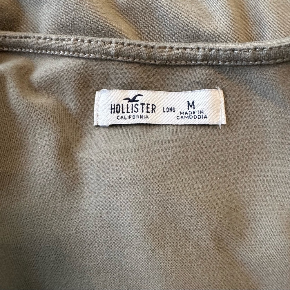 Hollister Knit Soft Drapey Cinched Cutout Long Sleeve A-Line Dress, Medium LONG - Picture 11 of 12